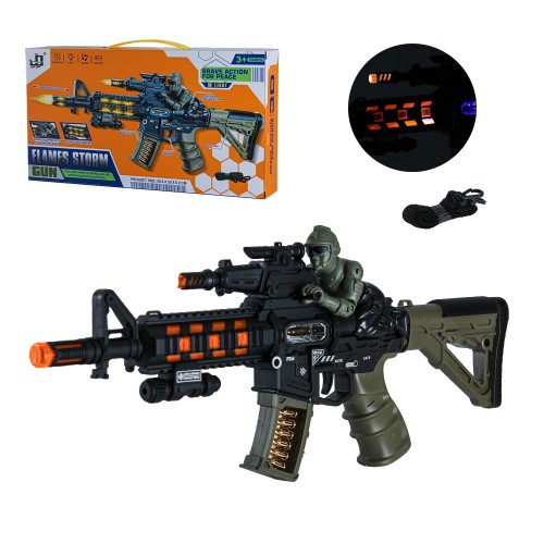 Іграшковий автомат зі світлом, звуком та вібрацією, на батарейці, у коробці 38,5х21х6,5 см