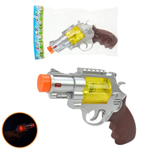Іграшковий пістолет зі світлом, на батарейці, у пакеті 19х13х4,5 см