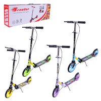 Самокат міський 2-х колісний на сталевій рамі з колесами 200 мм та гальмом, в асортименті, у коробці 79х13х26 см.