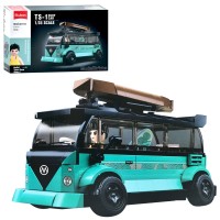 Конструктор SLUBAN M38-B1191 (16 шт) серія автомобілів, автобус, масштаб 1:35, фігурка, 276 деталей, у коробці, розміри 38-24-7 см.