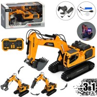 Екскаватор 37 см р/к на акумуляторі зі світлом, звуком, парою, димом, рухомими деталями та USB, у коробці 39х22,5х15 см