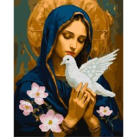 Картина за номерами з алмазною мозаїкою «Мир у долонях» 40х50 см, ТМ SANTI