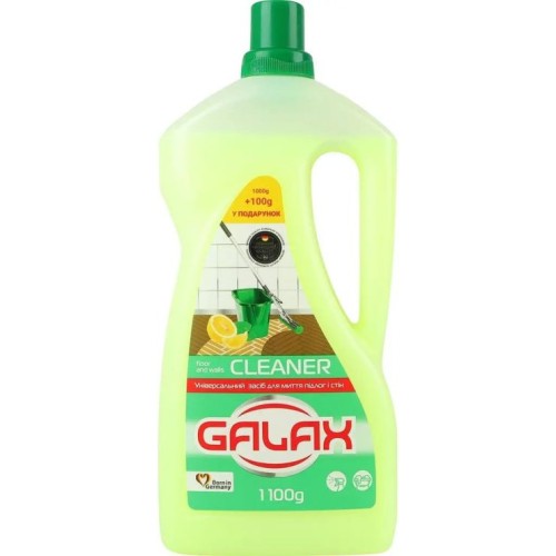 Засіб для миття підлог та стін «das PowerClean. Лимон» 1100 мл, ТМ Galax
