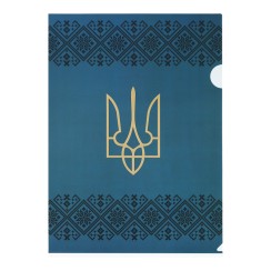 Папка-кутик «UKRAINE DECOR» А4 вишиванка синя, ТМ Buromax