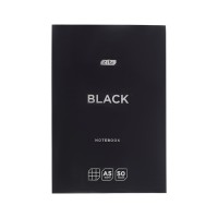 Блокнот-планшет «BLACK» A5 на 50 аркушів у клітинку з картонною обкладинкою, ТМ ZiBi
