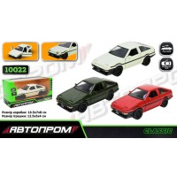 Машина «Toyota AE86» 12,5 см металева з дверима що відкриваються, в асортименті, у коробці 16,5х8х7 см, Автопром