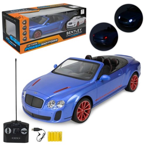 Машина р/к «POWERMOTORS» 1:14 на акумуляторі зі світлом, у коробці 45х19,5х17 см.