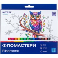 Фломастери «Classic» на 18 кольорів, ТМ Kite