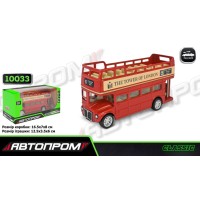 Автобус «Convertible Bus»12,5 см металевий з дверима що відкриваються, в асонртименті, у коробці 16,5х7х8 см, Автопром