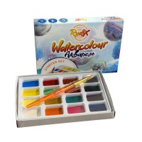 Фарби акварельні «Starter Set» на 16 кольорів з пензликом, RUDIX