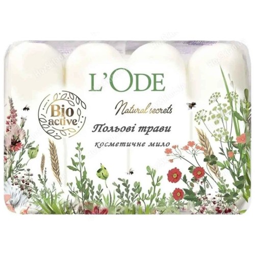 Мило «Польові трави» тверде 4х60 г, L'ODE