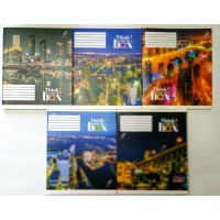 Зошит на 96 аркушів у лінію «Великі міста», №1261, Пір'їнка