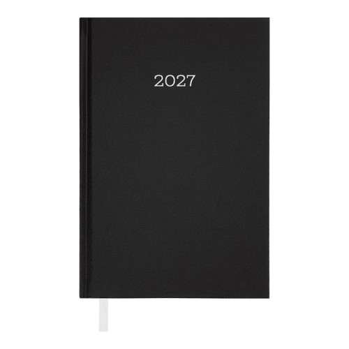Щоденник датований «SIMPLE 2027» A5 на 336 сторінок з обкладинкою зі шкірзаму, чорний, ТМ Buromax