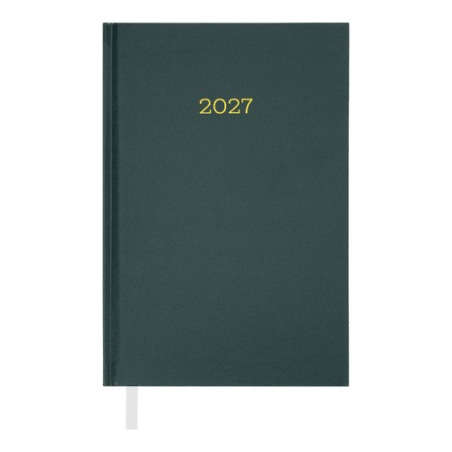 Щоденник датований «SIMPLE 2027» A5 на 336 сторінок з обкладинкою зі шкірзаму, зелений, ТМ Buromax