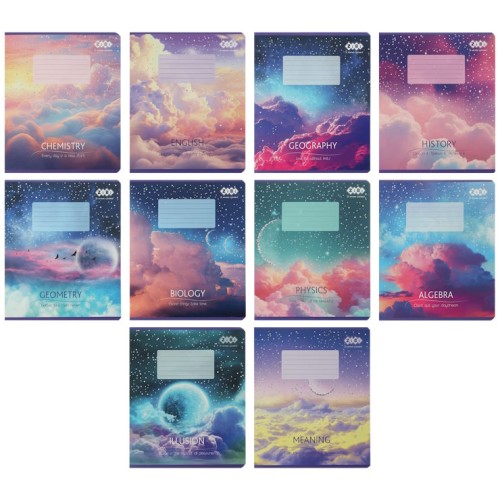 Зошит предметний на 36 аркушів «CLOUDS», KIDS LINE