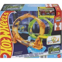 Ігровий набір «Неонова петля» з треком та машинкою, у коробці 31х26 см, Hot Wheels