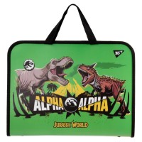 Папка-портфель «Jurassic World» А4 FC на блискавці з тканинними ручками, ТМ YES