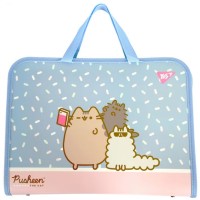 Папка-портфель «Pusheen» А4 на блискавці з тканинними ручками, ТМ YES