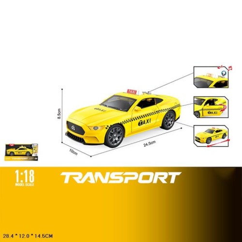 Машина «TAXI» зі світлом та звуком, у коробці 28,4х12х14,5 см