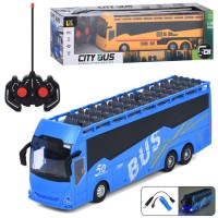 Автобус 30 см 1:24 р/к на акумуляторі зі світлом, гумовими колесами та USB, в асортименті, у коробці 43х13х10 см.