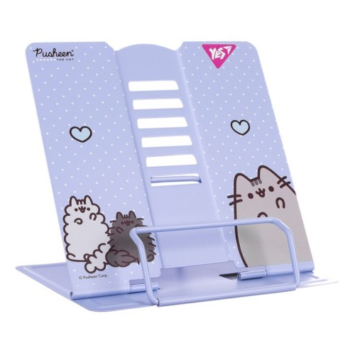Підставка для книг «Pusheen» 28х24 см металева фіолетова, ТМ Yes