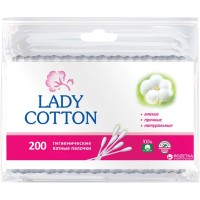 Ватні палички 200 шт у пакеті, Lady Cotton