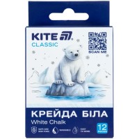 Крейда біла «Classic» кругла, 12 шт, ТМ Kite