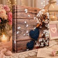 Фотоальбом «DENIM LOVE» на 200 фото 10х15 см з обкладинкою з ламінованого картону, 22х22 см