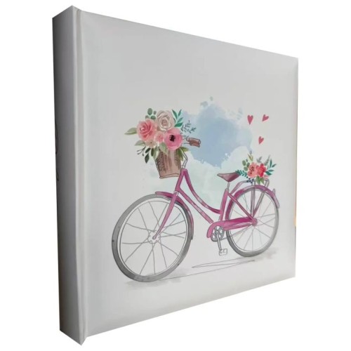 Фотоальбом «FLOWERS BICYCLE» на 200 фото 10х15 см з обкладинкою з ламінованого картону, 22х22 см