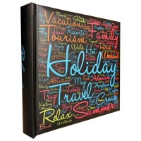Фотоальбом «HOLIDAYS BLACK» на 200 фото 10х15 см з обкладинкою з ламінованого картону, 22х22 см