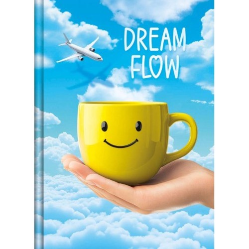 Блокнот «Dream Flow» А5 на 96 аркушів у клітинку з твердою ламінованою обкладинкою, в асортименті, ТМ Рюкзачок