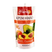 Крем-мило «Персик і авокадо» дойпак 1000 мл, ТМ Нектар