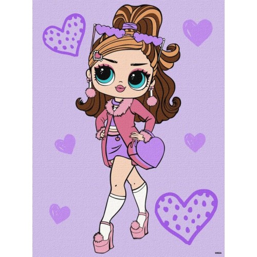 Картина за номерами «L.O.L. Surprise! Tweens Fancy Gurl» 30х40 см, ТМ Ідейка