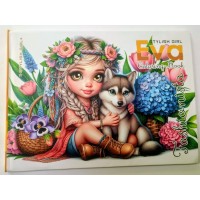 Розмальовка «Eva» В6 на 24 аркуші з інтегральною обкладинкою, ТМ Мандарин