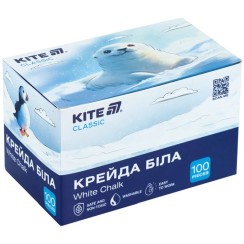 Крейда біла кругла, 100 шт. Kite Classic