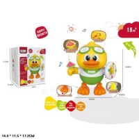 Каченя музичне зі світлом та рухомими деталями, танцює, на батарейках, у коробці 14х11,5х17,2 см