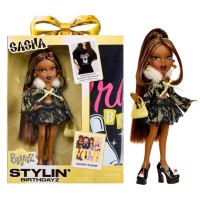 Ігровий набір з лялькою BRATZ «Stylin' Birthday. Саша» 27 см з аксесуарами та футболкою для дівчинки, у коробці 23х6х29 см