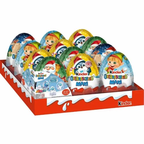 Яйце шоколадне «Kinder Surprise Maxi» 100 г з іграшкою-сюрпризом, в асортименті, Т1