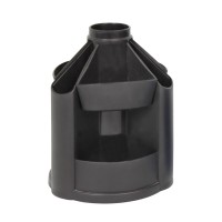 Підставка настільна «Карусель» обертається на 360° пластикова, чорна, ТМ Economix