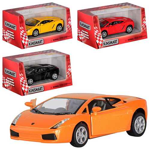 Машина «Lamborghini Gallaro» металева інерційна, в асортименті, у коробці 16х8,5х7,5 см, KINSMART