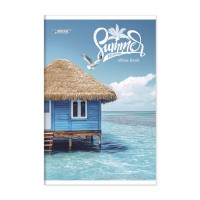 Канцелярська книга А4 на 96 аркушів у лінію на скобі з картонною обкладинкою, ТМ Brisk