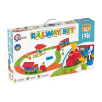 Конструктор «Термінал 2», дорога, поїзд, знаки, у коробці 53х31х8 см, ТМ Технок