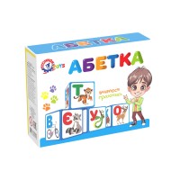 Кубики «Абетка» з 12 елементів, у коробці 16,5х12,5х4 см, ТМ Технок