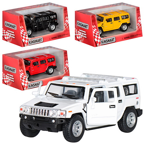 Машина «Hummer H2 SUV 2008» металева інерційна з дверима що відкриваються, в асортименті, у коробці 16х7,5х8 см