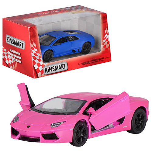 Машина «Matte Lamborghini» металева інерційна, в асортименті, у коробці 16х8,5х7,5 см, KINSMART Машина «Matte Lamborghini» металева інерційна, в асортименті, у коробці 16х8,5х7,5 см, KINSMART