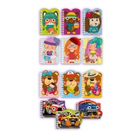 Блокнот 40 аркушів В7 рожевий на пружині збоку, ТМ Апельсин