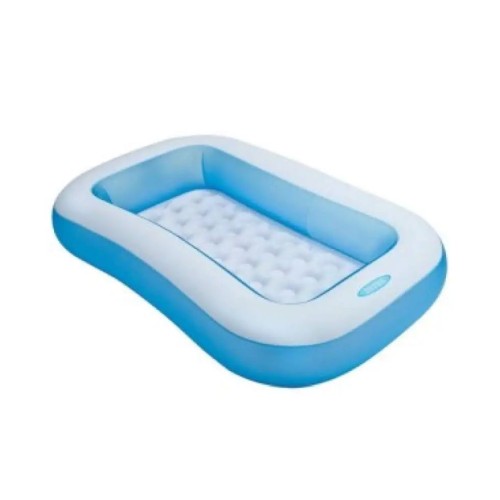 Басейн надувний «Блакитний» 166х100х22 см прямокутний на 128 л з ремкомплектом, у коробці, ТМ Intex