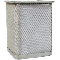 Підставка для ручок «Квадратна» 8х8х9,5 см, металева, срібна, ТМ Leader