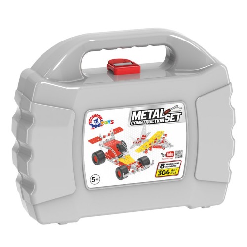 Конструктор металевий «Універсал» на 304 деталей, у валізі 27х22,5х8,5 см, ТМ Технок