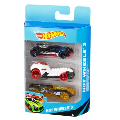 Подарунковий набір з 3 автомобілів інерційних, ТМ Hot Wheels